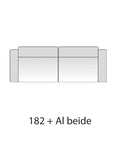 | Timesquare – 2-Sitzer mit 2 Armlehnen - Feincord Altrosa von LIVINGforme online kaufen bei LIVINGforme.