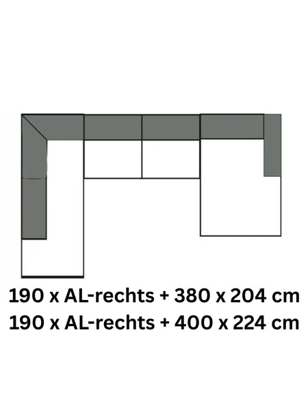 Sofa | High End 2.0 – Wohnlandschaft – Longchair rechts - von Candy Polstermöbel online kaufen bei LIVINGforme.