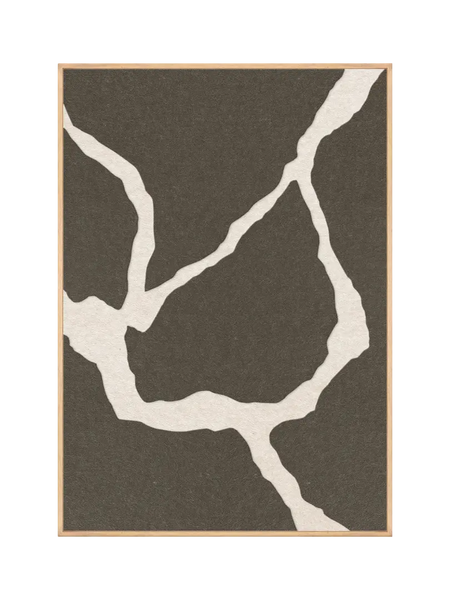 Akustikbild Quiet Friction 2 | Acoustic Art Akustikbild Malerifabrikken Earth Brown / Soft Cream 70 × 100 cm Eiche FSC