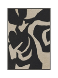 Akustikbild Soft Embrace 1 | Acoustic Art Akustikbild Malerifabrikken Velvet Black / Desert Sand 70 × 100 cm Schwarz