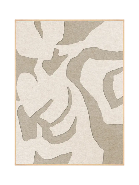 Akustikbild Soft Embrace 1 | Acoustic Art Akustikbild Malerifabrikken Soft Cream / Desert Sand 90 × 120 cm Eiche FSC