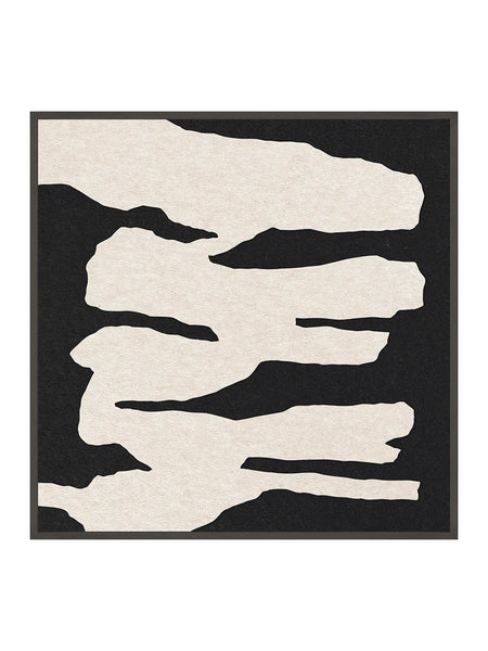 Akustikbild | Akustikbild Frequency Square 1 | Acoustic Art - Soft Cream / Velvet Black von Malerifabrikken online kaufen bei LIVINGforme.