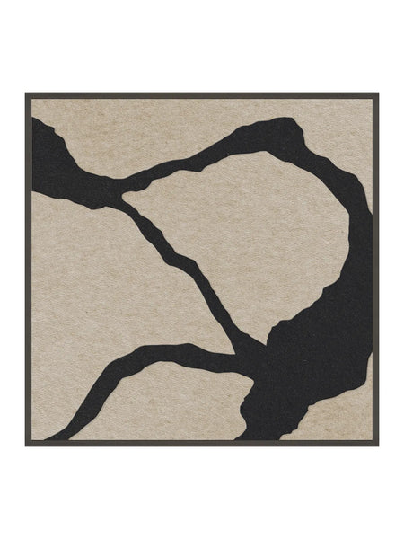Akustikbild | Akustikbild Quiet Friction Square 1 | Acoustic Art - Velvet Black / Desert Sand von Malerifabrikken online kaufen bei LIVINGforme.