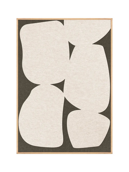 Akustikbild | Akustikbild Stone Path 1 | Acoustic Art - Soft Cream / Earth Brown von Malerifabrikken online kaufen bei LIVINGforme.