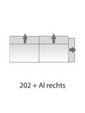 Sofa | Timesquare – 3-Sitzer mit Armlehne rechts - Feincord Altrosa von Candy Polstermöbel online kaufen bei LIVINGforme.