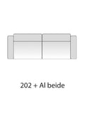Sofa | Timesquare – 2,5-Sitzer mit 2 Armlehnen - Feincord Altrosa von Candy Polstermöbel online kaufen bei LIVINGforme.
