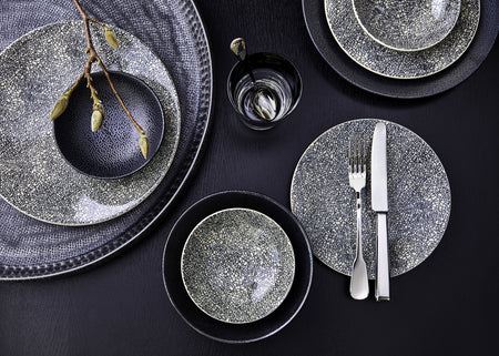 | Kaori Dippschale – Krakelee & Rochen Optik, Ø 10 cm - Krakelee weiß/schwarz von Lambert online kaufen bei LIVINGforme.