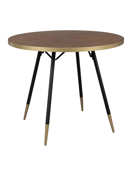 Denise Esstisch Walnuss/Gold Ø 91 cm, Ansicht 1