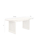 Barlet Esstisch ausziehbar Walnuss 200/240 × 90 cm, Maßzeichnung