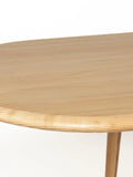 Twist Esstisch oval ausziehbar 185/240 × 90 cm in Eiche, Detail