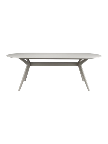 Zeme Esstisch oval Beige 220 × 95 cm, Ansicht 1