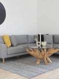 Amazonas Couchtisch Teakholz und Glas Couchtisch Living Nordic