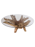 Amazonas Couchtisch Teakholz und Glas Couchtisch Living Nordic