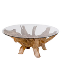 Amazonas Couchtisch Teakholz und Glas Couchtisch Living Nordic