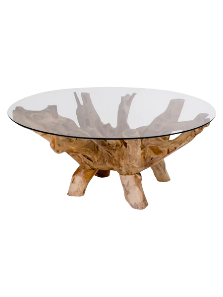 Amazonas Couchtisch Teakholz und Glas Couchtisch Living Nordic