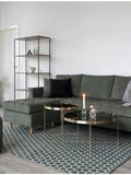 Venezia Couchtisch Messing colored Stahl mit Glas Couchtisch Living Nordic