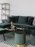 Venezia Couchtisch Messing colored Stahl mit Glas Couchtisch Living Nordic