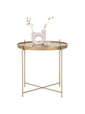 Venezia Couchtisch Messing colored Stahl mit Glas Couchtisch Living Nordic