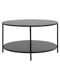 Vita Couchtisch Beistelltisch Living Nordic Ø80x45 cm schwarz