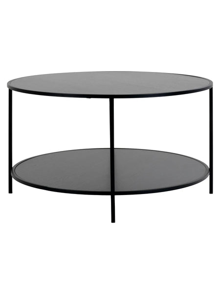 Vita Couchtisch Beistelltisch Living Nordic Ø80x45 cm schwarz
