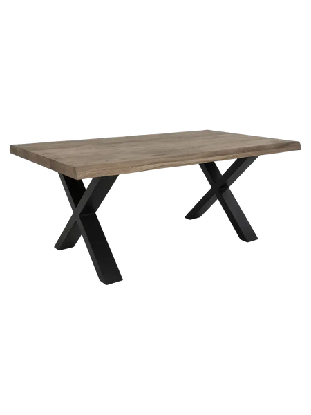 Toulon Couchtisch Eiche mit Baumkante Couchtisch Living Nordic geräuchert
