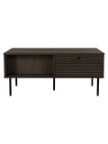 Kyoto Couchtisch Beistelltisch Living Nordic 50x100x45 cm Eichenfurnier, schwarze Metallbeine/geräuchert
