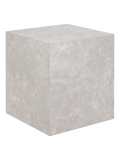 Prague Couchtisch Beistelltisch Living Nordic 40x40x45 cm Marmor-Optik, beige, marble