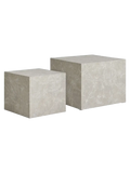Prague Couchtisch-Set Marmor-Optik Couchtisch Living Nordic 40x40x36 cm beige