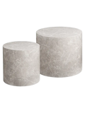Prague Couchtisch-Set Marmor-Optik Couchtisch Living Nordic Ø38x36 cm round, beige