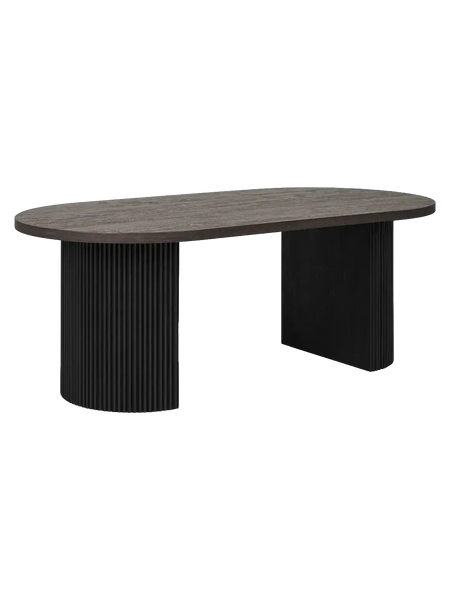 Boavista Couchtisch Couchtisch Living Nordic 60x120x45 cm Dekorpapier, dunkelbraun, dark brown