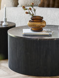 Rota Beistelltisch Marmor-Optik, dunkelbraun Beistelltisch Living Nordic