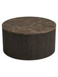 Rota Beistelltisch Marmor-Optik, dunkelbraun Beistelltisch Living Nordic Ø80x40 cm
