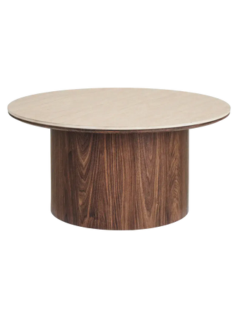 Delphi Couchtisch Tischplatte aus Keramik, Travertin/dunkelbraun Couchtisch Living Nordic