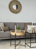 Naro Beistelltisch Metall mit Wasserhyazinthen-Geflecht Beistelltisch Living Nordic
