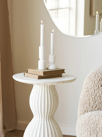 Newtown Beistelltisch Fiberclay, weiß Beistelltisch Living Nordic