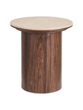 Delphi Couchtisch Tischplatte aus Keramik, Travertin/dunkelbraun Couchtisch Living Nordic