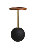 Sirone Beistelltisch Mangoholz/Stahl, schwarz/Messing-Optik/dunkelbraun Beistelltisch Living Nordic