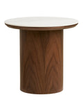 Noli Couchtisch Tischplatte aus Keramik/Eschenfurnier, weiß Marmor-Optik/dunkelbraun Couchtisch Living Nordic
