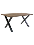 Toulon Esstisch Eiche mit Baumkante Esstisch Living Nordic 95x140x75 cm geräuchert