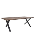 Toulon Esstisch Eiche mit Baumkante Esstisch Living Nordic 95x240x75 cm geräuchert