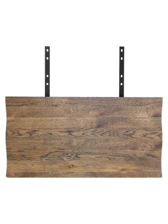 Ansteckplatten Eiche mit Baumkante, geräuchert Möbelzubehör Living Nordic 95x50x4 cm