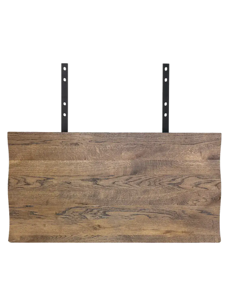Ansteckplatten Eiche mit Baumkante, geräuchert Möbelzubehör Living Nordic 100x50x4 cm