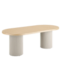 Solva Esstisch Eschenfurnier, natur/sand Esstisch Living Nordic 100x220x75 cm