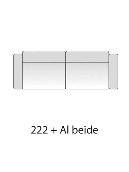 Sofa | Timesquare – 3-Sitzer mit 2 Armlehnen - Feincord Altrosa von Candy Polstermöbel online kaufen bei LIVINGforme.