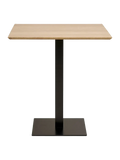 Fano Café-Tisch Melamin Bistrotisch Living Nordic natur, schwarzes Metallgestell