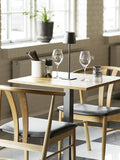 Lignano Café-Tisch Eiche, schwarzes Metallgestell Bistrotisch Living Nordic