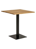 Lignano Café-Tisch Eiche, schwarzes Metallgestell Bistrotisch Living Nordic