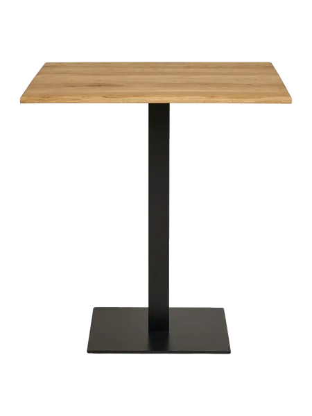 Lignano Café-Tisch Eiche, schwarzes Metallgestell Bistrotisch Living Nordic