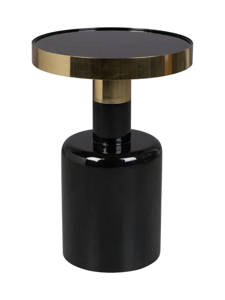 Glam Beistelltisch in Schwarz/Gold, Ansicht 1