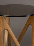 Naia Beistelltisch Glas in Eiche, Detail